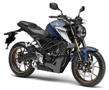 An outline of a bike